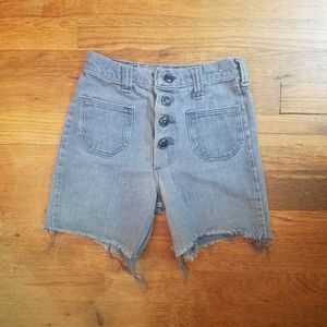 Vintage 70s Kids Wrangler Cuttoff Denim Shorts USA Vtg Size 12 Approx. Kids 7/8